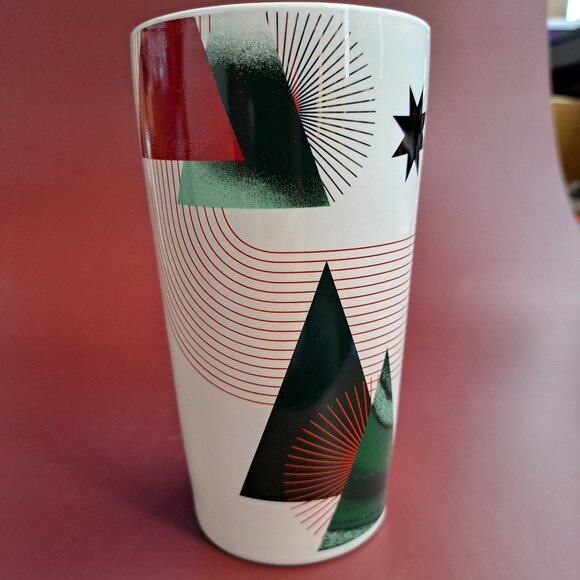 Starbucks Christmas Tree Star Holiday 2020 Double Wall Ceramic Tumbler Mug 12 Oz - Picture 3 of 12